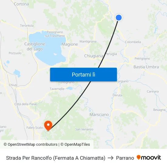Strada Per Rancolfo (Fermata A Chiamatta) to Parrano map