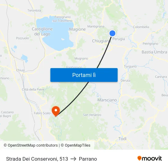 Strada Dei Conservoni, 513 to Parrano map