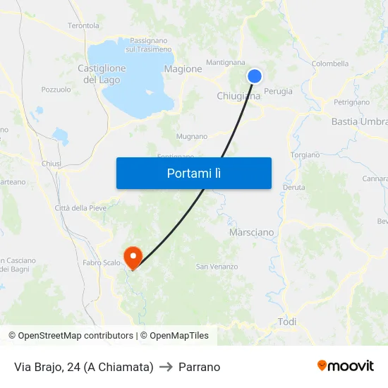 Via Brajo, 24  (A Chiamata) to Parrano map