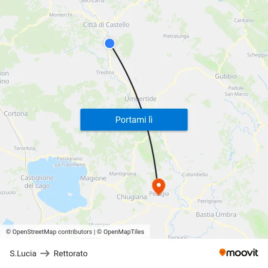 S.Lucia to Rettorato map