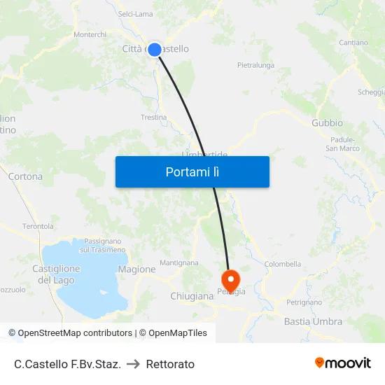 C.Castello F.Bv.Staz. to Rettorato map
