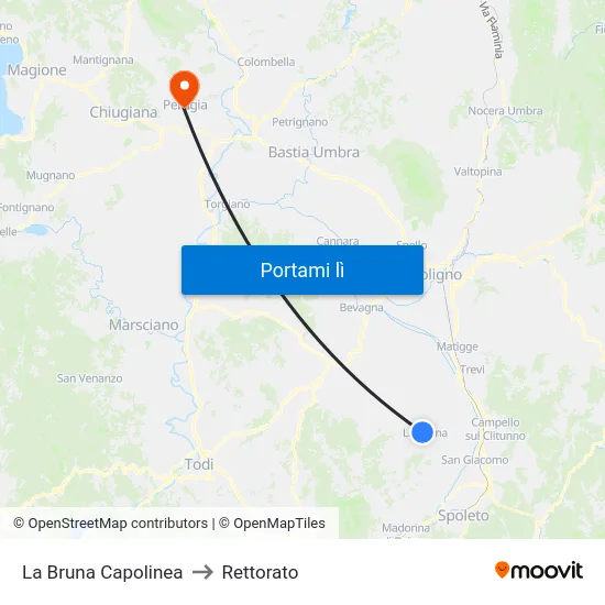 La Bruna Capolinea to Rettorato map