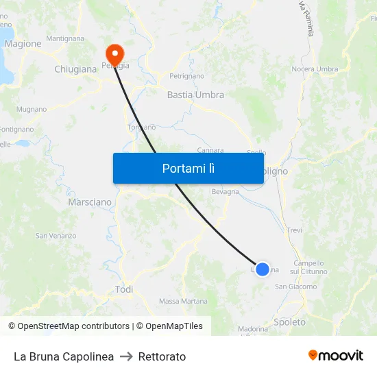 La Bruna Capolinea to Rettorato map