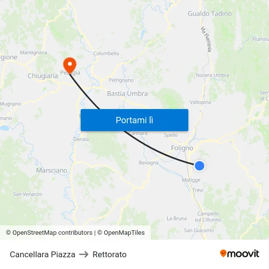 Cancellara Piazza to Rettorato map