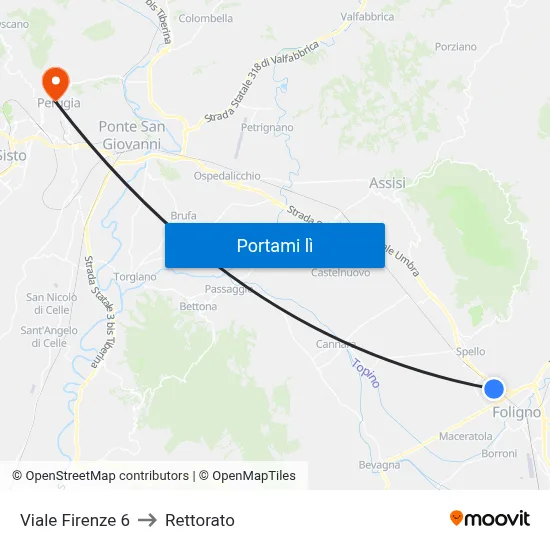 Viale Firenze 6 to Rettorato map