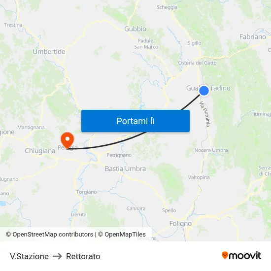 V.Stazione to Rettorato map