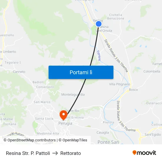 Resina Str. P. Pattoli to Rettorato map