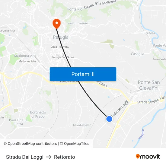 Strada Dei Loggi to Rettorato map