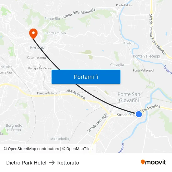 Dietro Park Hotel to Rettorato map