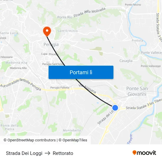 Strada Dei Loggi to Rettorato map