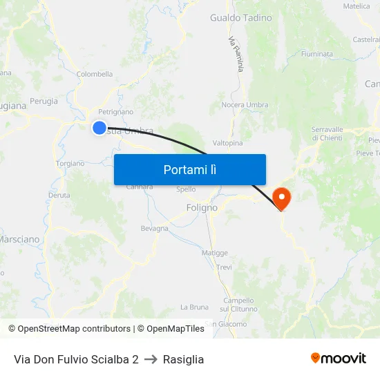Via Don Fulvio Scialba 2 to Rasiglia map
