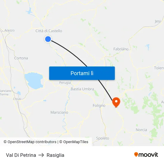 Val Di Petrina to Rasiglia map