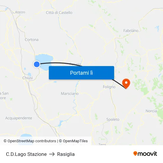 C.D.Lago Stazione to Rasiglia map