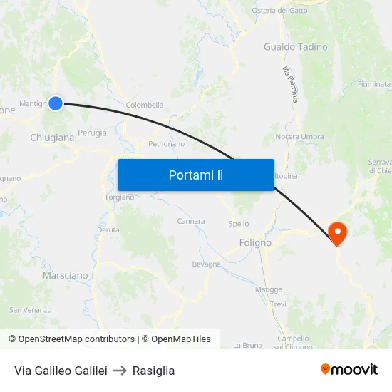 Via Galileo Galilei to Rasiglia map