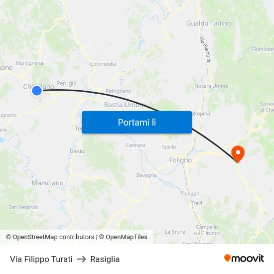 Via Filippo Turati to Rasiglia map
