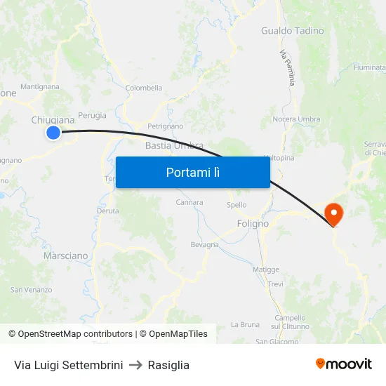 Via Luigi Settembrini to Rasiglia map
