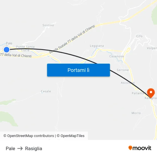 Pale to Rasiglia map