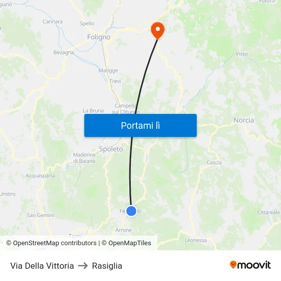 Via Della Vittoria to Rasiglia map