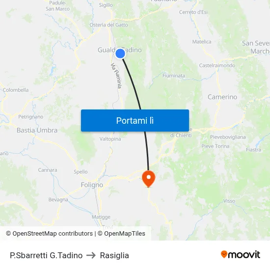 P.Sbarretti G.Tadino to Rasiglia map