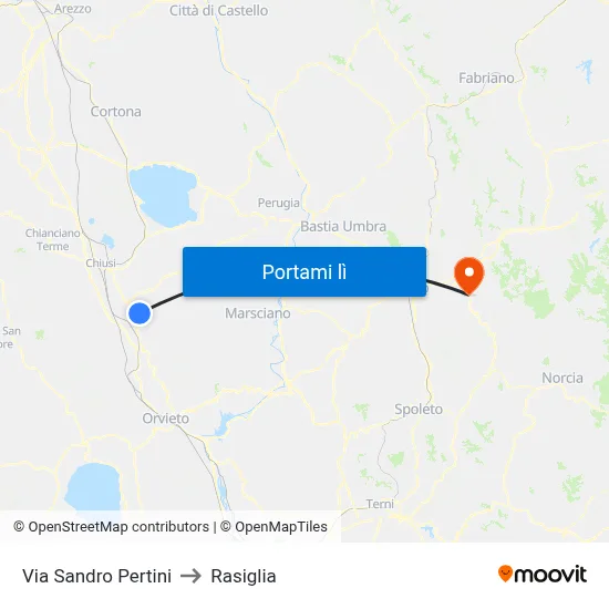 Via Sandro Pertini to Rasiglia map