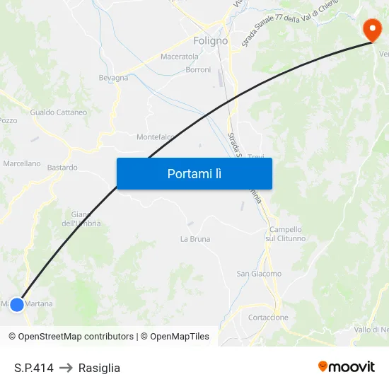 S.P.414 to Rasiglia map