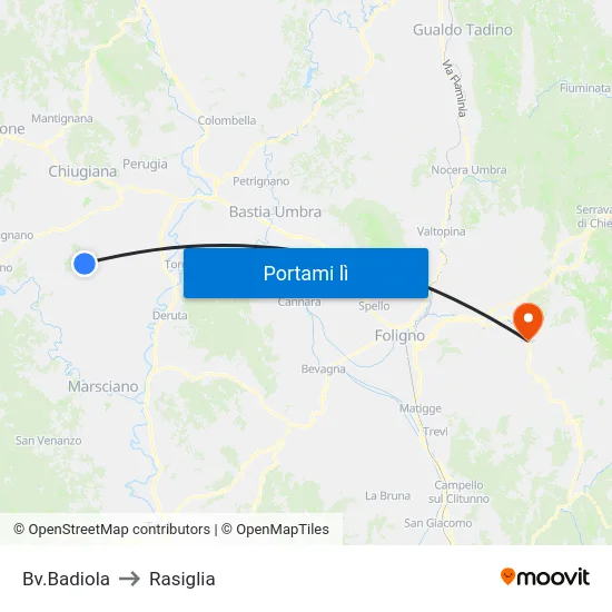 Bv.Badiola to Rasiglia map