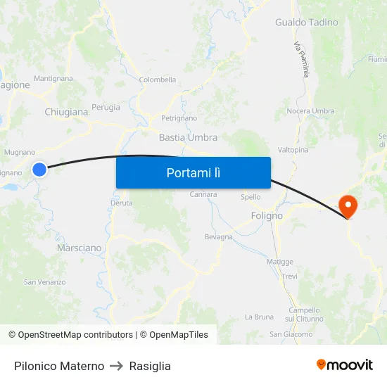 Pilonico Materno to Rasiglia map