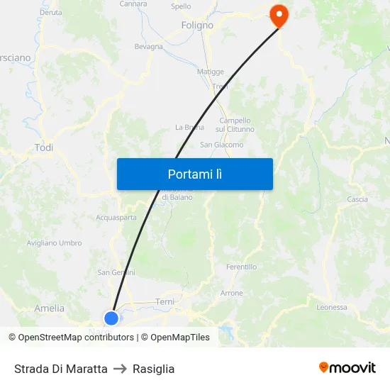 Strada Di Maratta to Rasiglia map