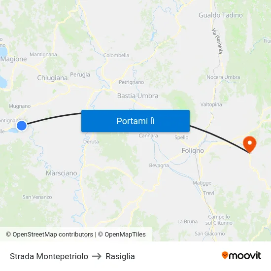 Strada Montepetriolo to Rasiglia map