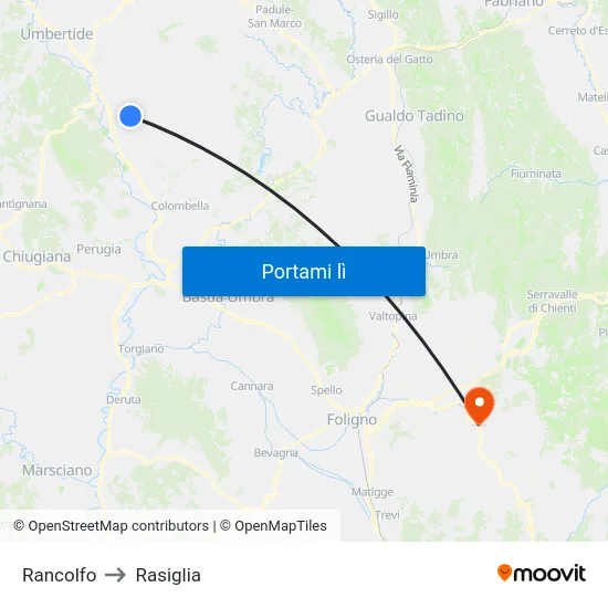 Rancolfo to Rasiglia map