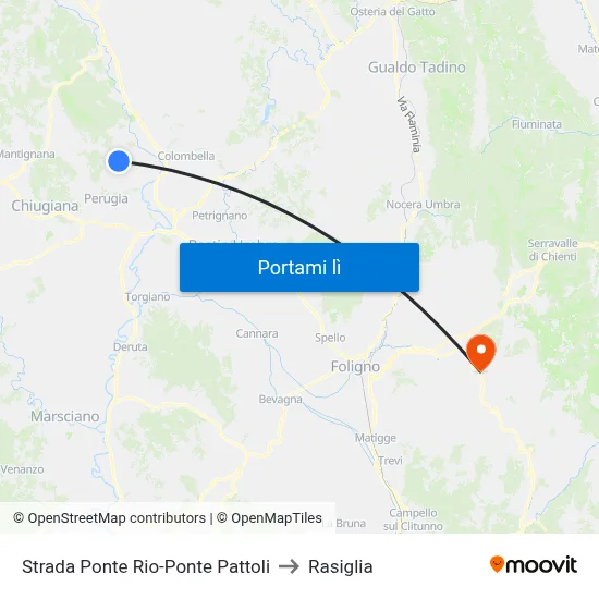 Strada Ponte Rio-Ponte Pattoli to Rasiglia map