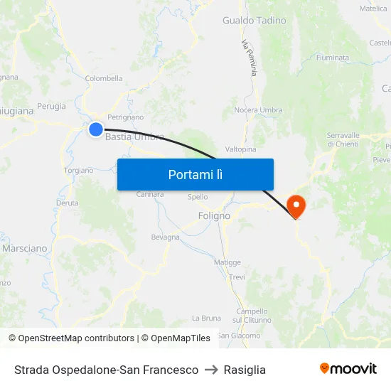 Strada Ospedalone-San Francesco to Rasiglia map
