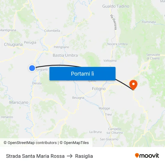 Strada Santa Maria Rossa to Rasiglia map