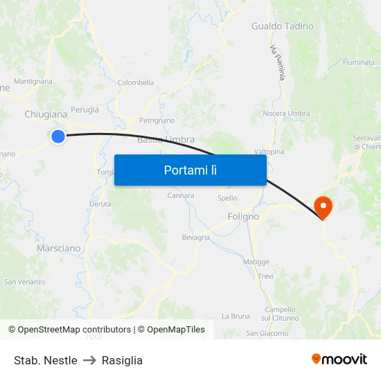 Stab. Nestle to Rasiglia map