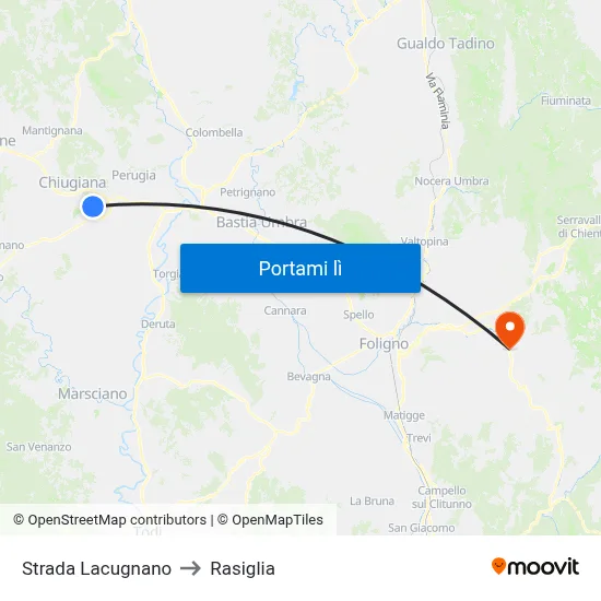 Strada Lacugnano to Rasiglia map