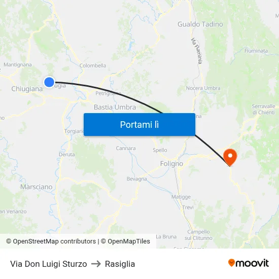 Via Don Luigi Sturzo to Rasiglia map