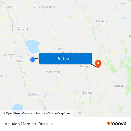 Via Aldo Moro to Rasiglia map