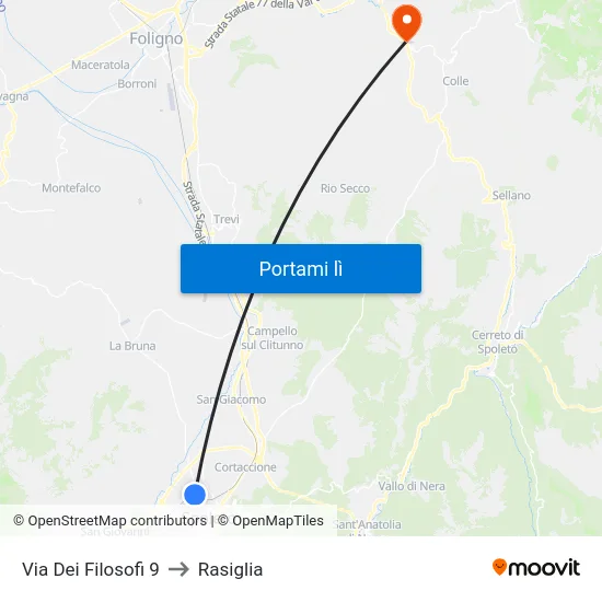 Via Dei Filosofi 9 to Rasiglia map