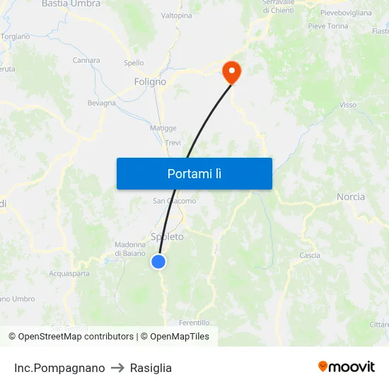 Inc.Pompagnano to Rasiglia map
