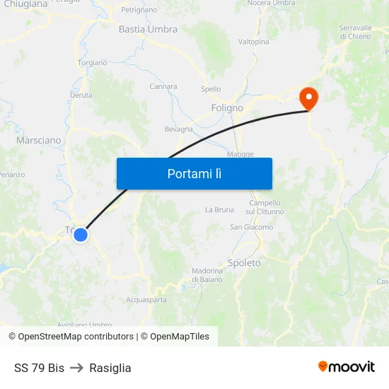 SS 79 Bis to Rasiglia map