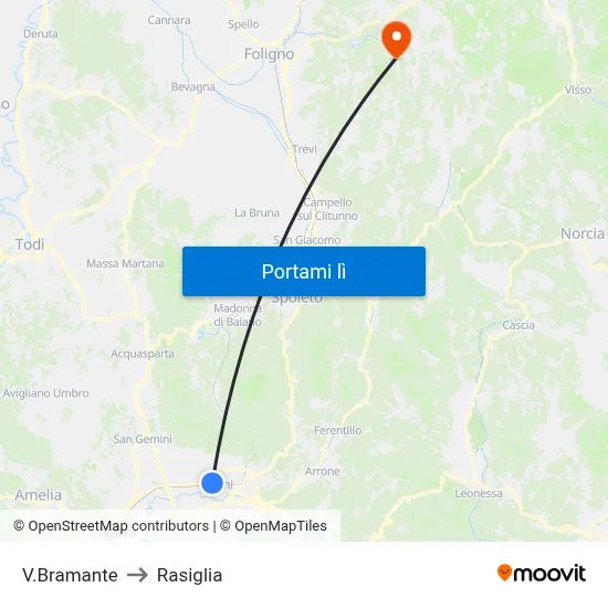 V.Bramante to Rasiglia map