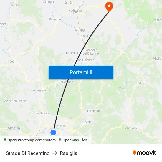 Strada Di Recentino to Rasiglia map