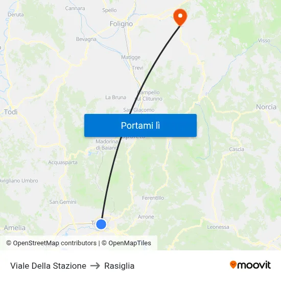 Viale Della Stazione to Rasiglia map