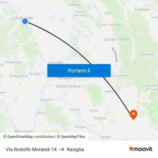 Via Rodolfo Morandi 14 to Rasiglia map
