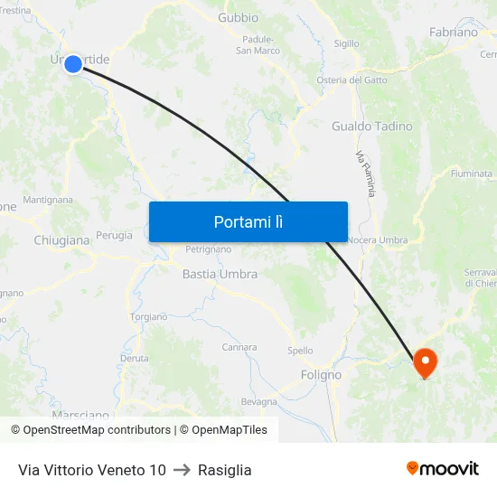 Via Vittorio Veneto 10 to Rasiglia map