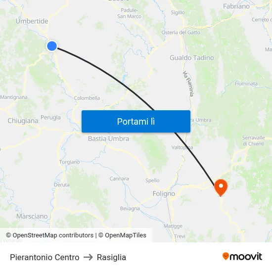 Pierantonio Centro to Rasiglia map