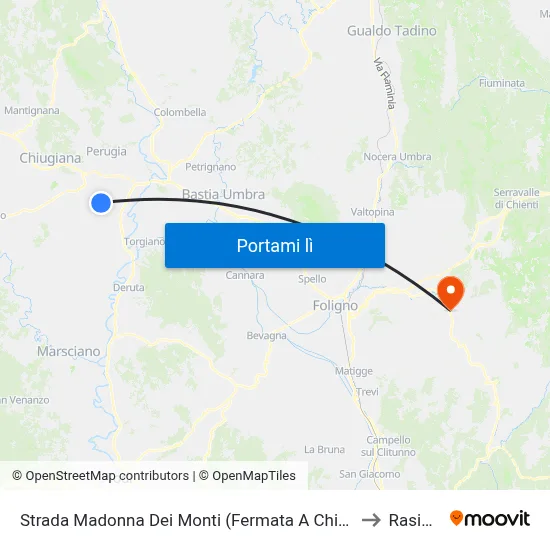 Strada Madonna Dei Monti (Fermata A Chiamata) to Rasiglia map