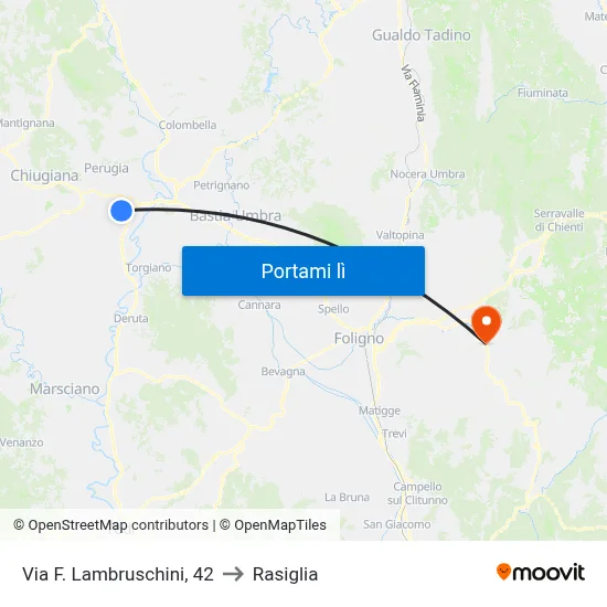 Via F. Lambruschini, 42 to Rasiglia map