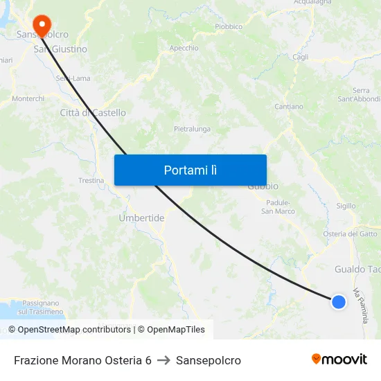Frazione Morano Osteria 6 to Sansepolcro map