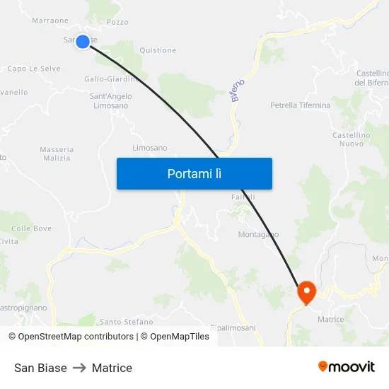 San Biase to Matrice map